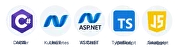 C#, .NET, ASP.NET, TypeScript, JavaScript